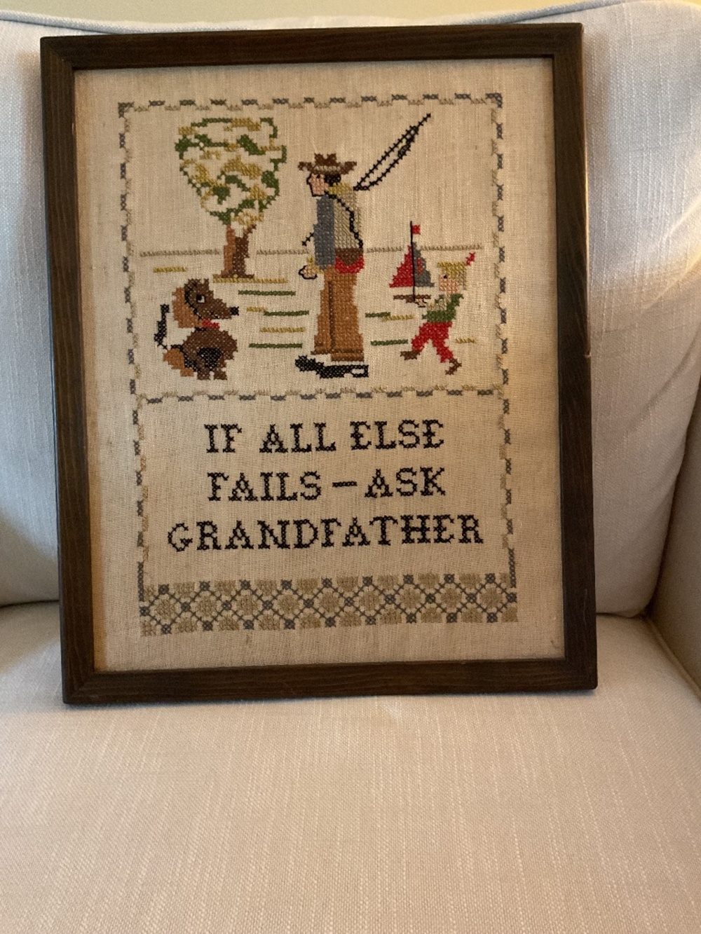 Cross Stitch “If All Else Fails Ask Grandfather”